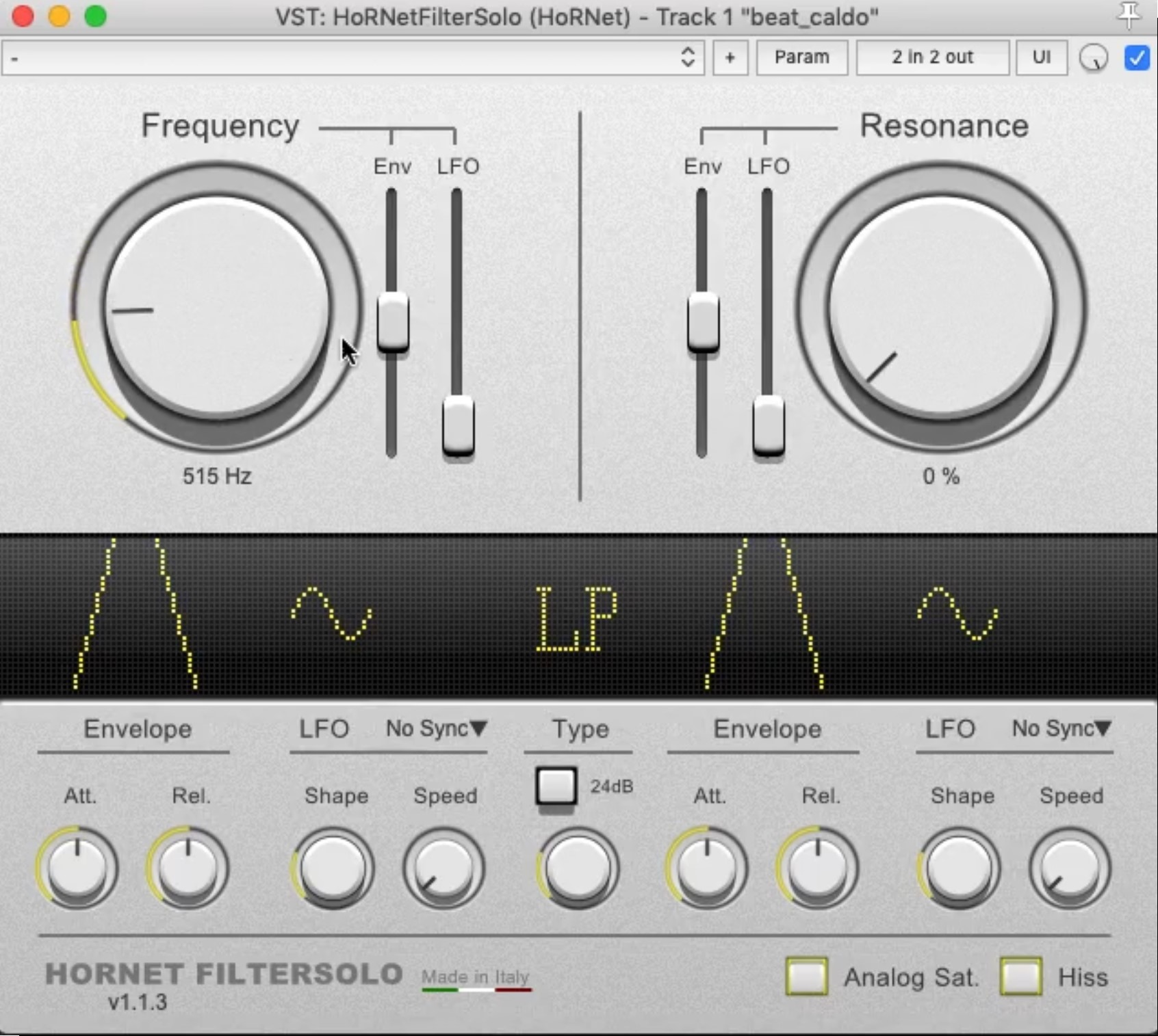 Hornet Plugins HoRNet FilterSolo